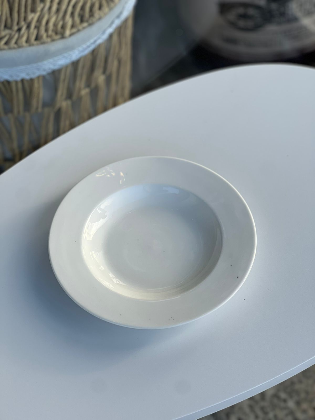Plates White Glass Dinnerware