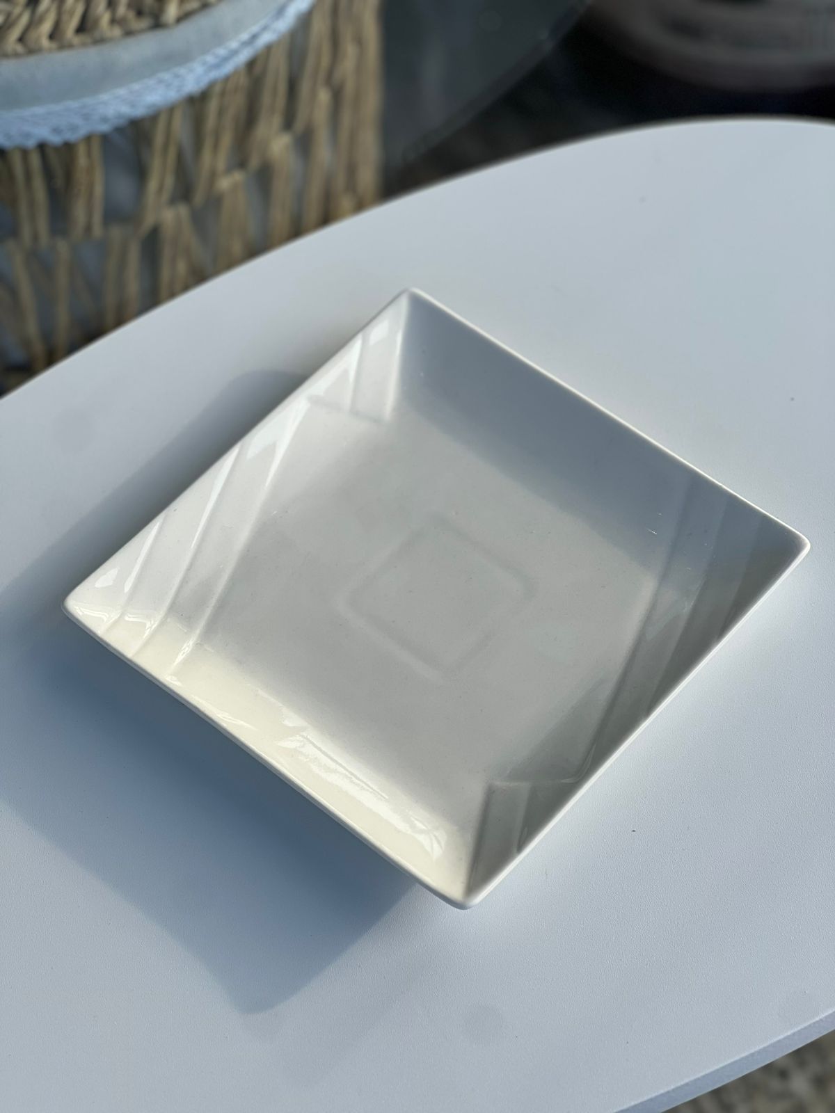 Plates White Glass Dinnerware