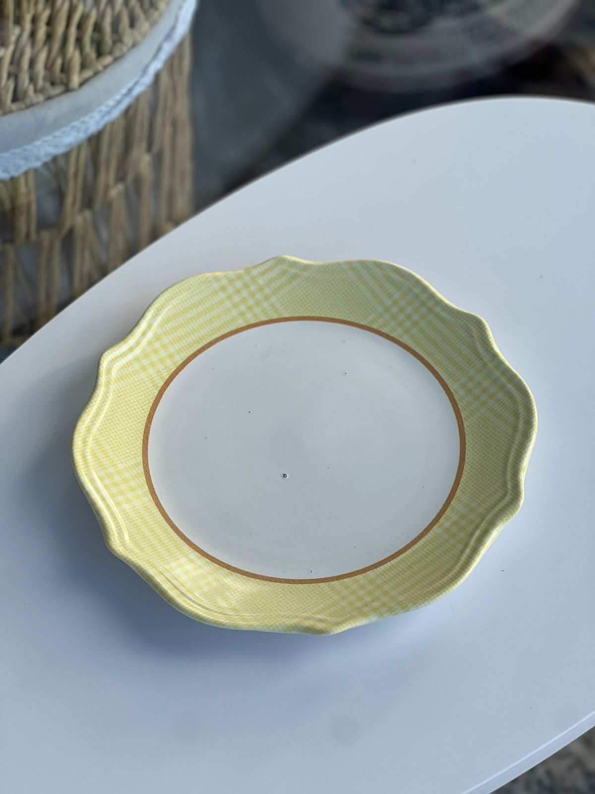 Plates Yellow Ceramic Dinnerware