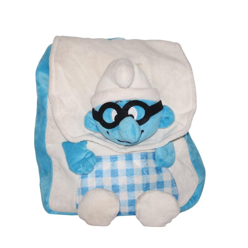 Plush Smurf Kids Backpack (Brainy Smurf)