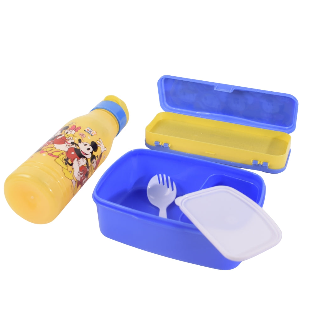 Pluto Gift Set (Lunch Box, Pencil Box, Small Bottle Combo Pack) - Mickey