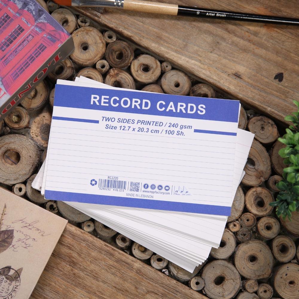 Premium Record Cards – Dual-Sided for Efficient Note-Taking Multi-Size