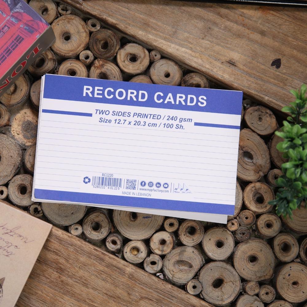 Premium Record Cards – Dual-Sided for Efficient Note-Taking Multi-Size
