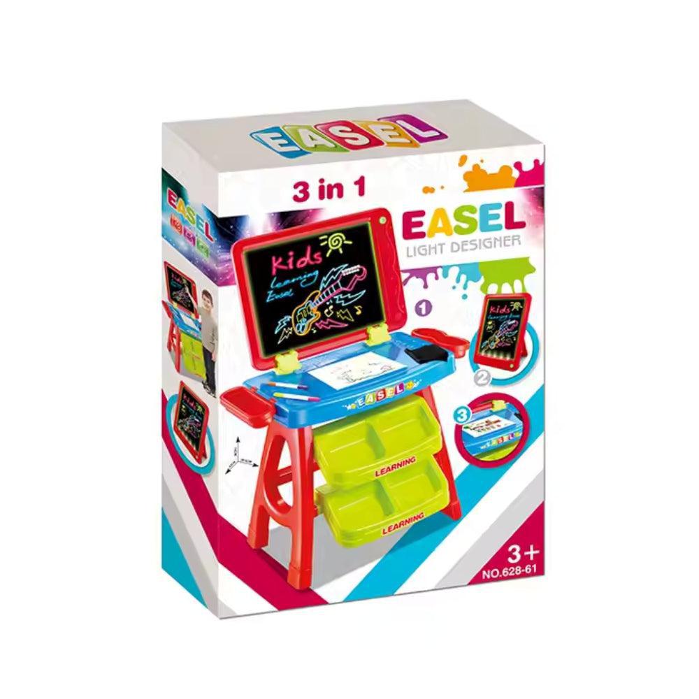 Preschool Educational Toys 3 in 1 3d Led Magic Light Drawing Board for Kids Learning