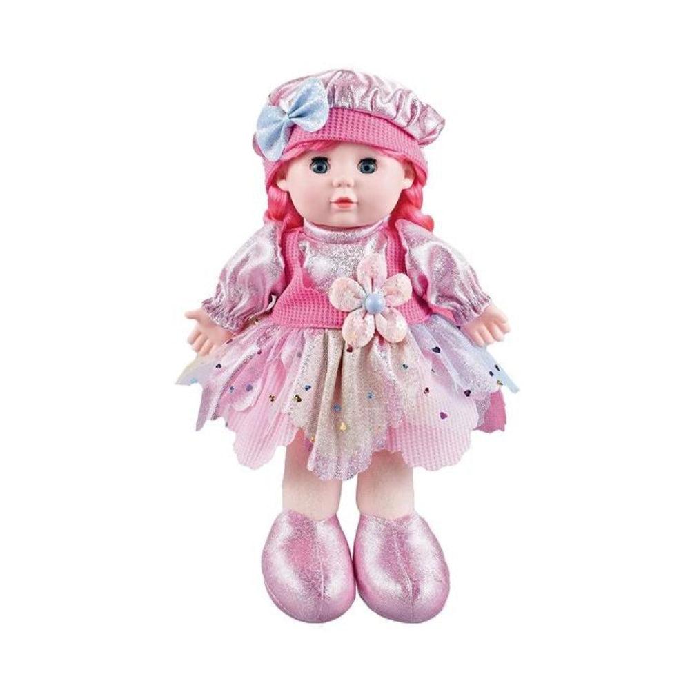 Press Singing Baby Dolls with Elegant Evening Dress Cute Girl Doll Toy Music Girl Figure Model For Boys Girls For Children Kids