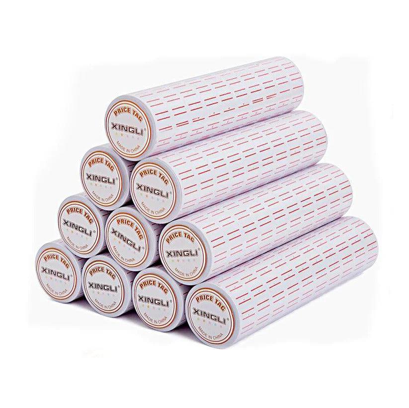 Price Gun Card Machine Rolls Stickers 10 Pcs