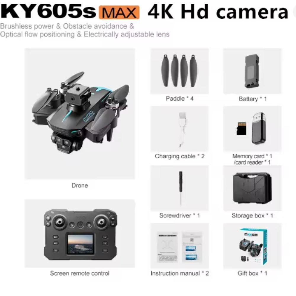 Professional Brushless RC Drone, Large Screen, 4K HD, Aerial Camera, WiFi, FPV, Obstacle Avoidance, Quadcopter, RC Helicopter, Gift Toy