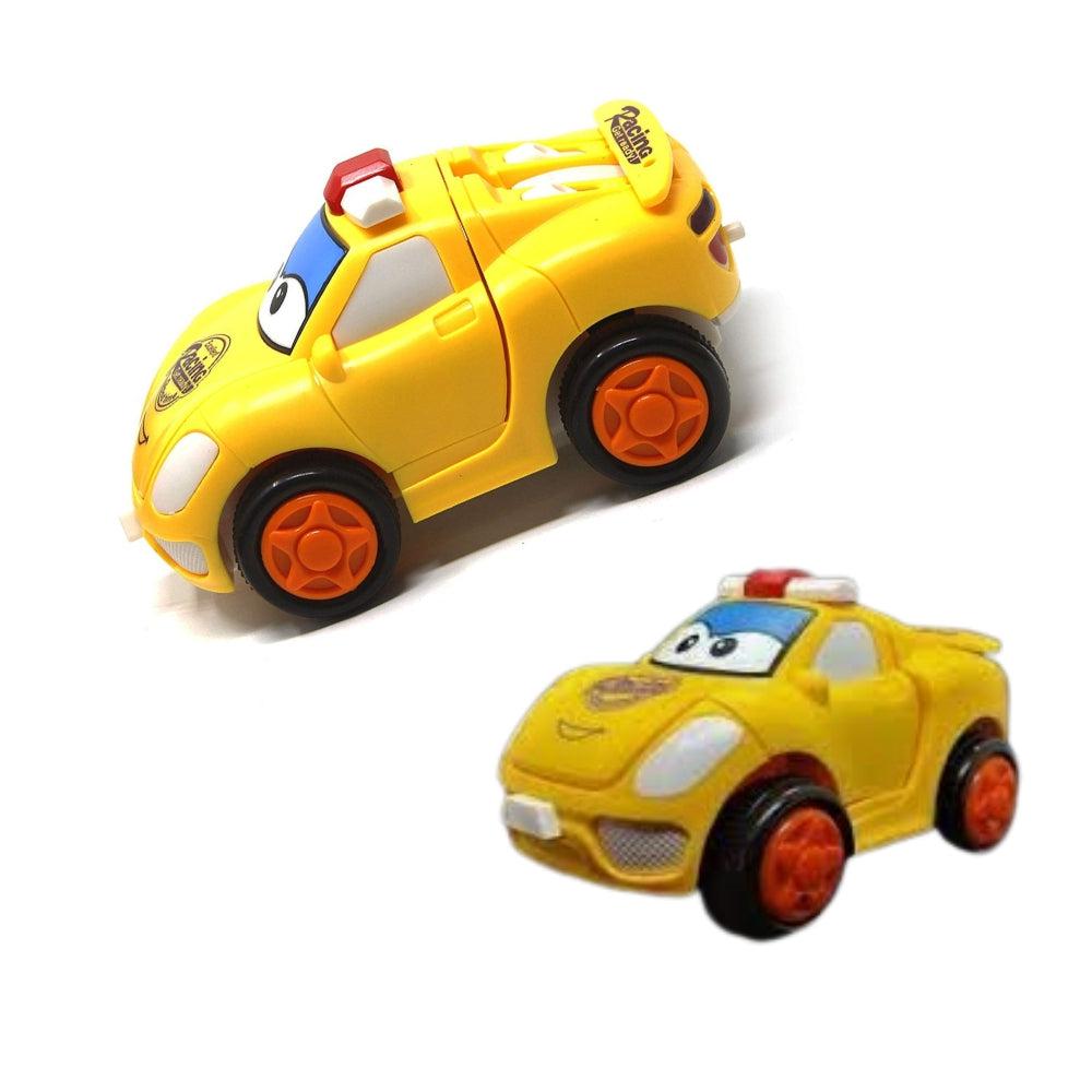 Pull Push Back Action Robot Car Toy - Carton Car