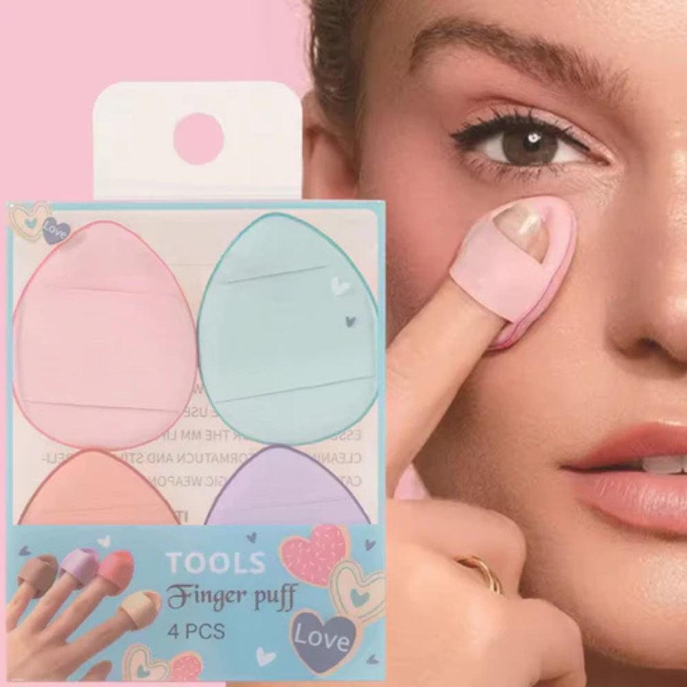 QIANLILI Powder Puff Set – 4-Piece Colorful Makeup Sponges