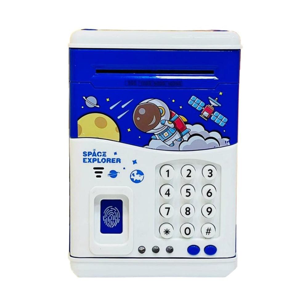 Raja RAM Plastic Piggy Bank With Electronic ATM Money Bank With Password And Finger Sensor Lock For Kids