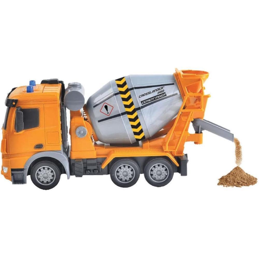 RC Concrete Mixer, Remote Control Router Truck, Lighting Effects, 360° Rotatable Tank, Rechargeable