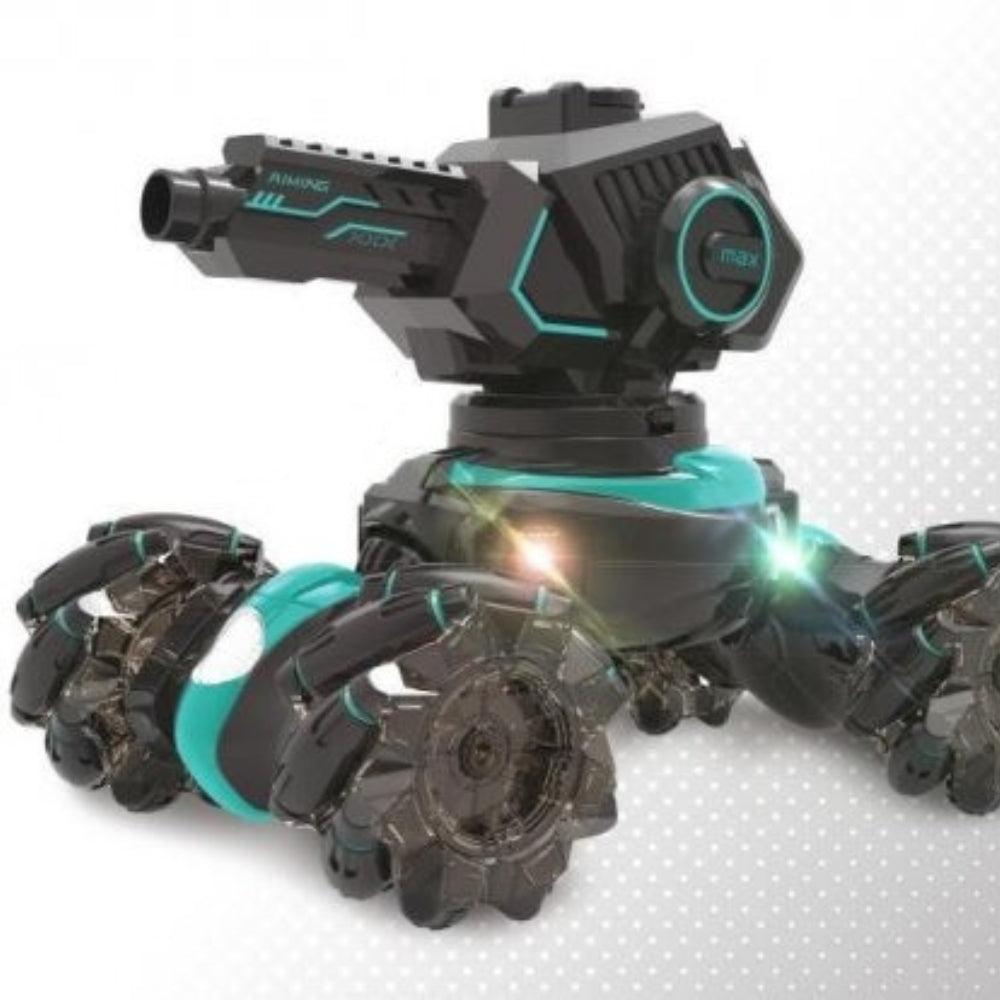 Radio-controlled all-terrain tank shooting orbs with a bracelet /Crazy Black Warrior / Drift Car on radio control/ with light music on the remote control, children's