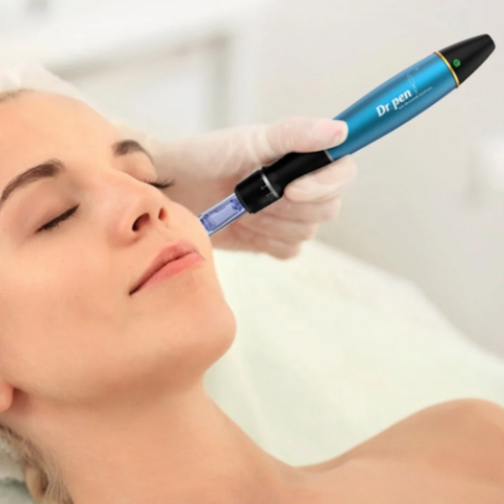 Rechargeable Dr Pen A1-W Professional Dermapen Electric Stamp Design Microneedling Face Roller For Face Skin Care & Microblading