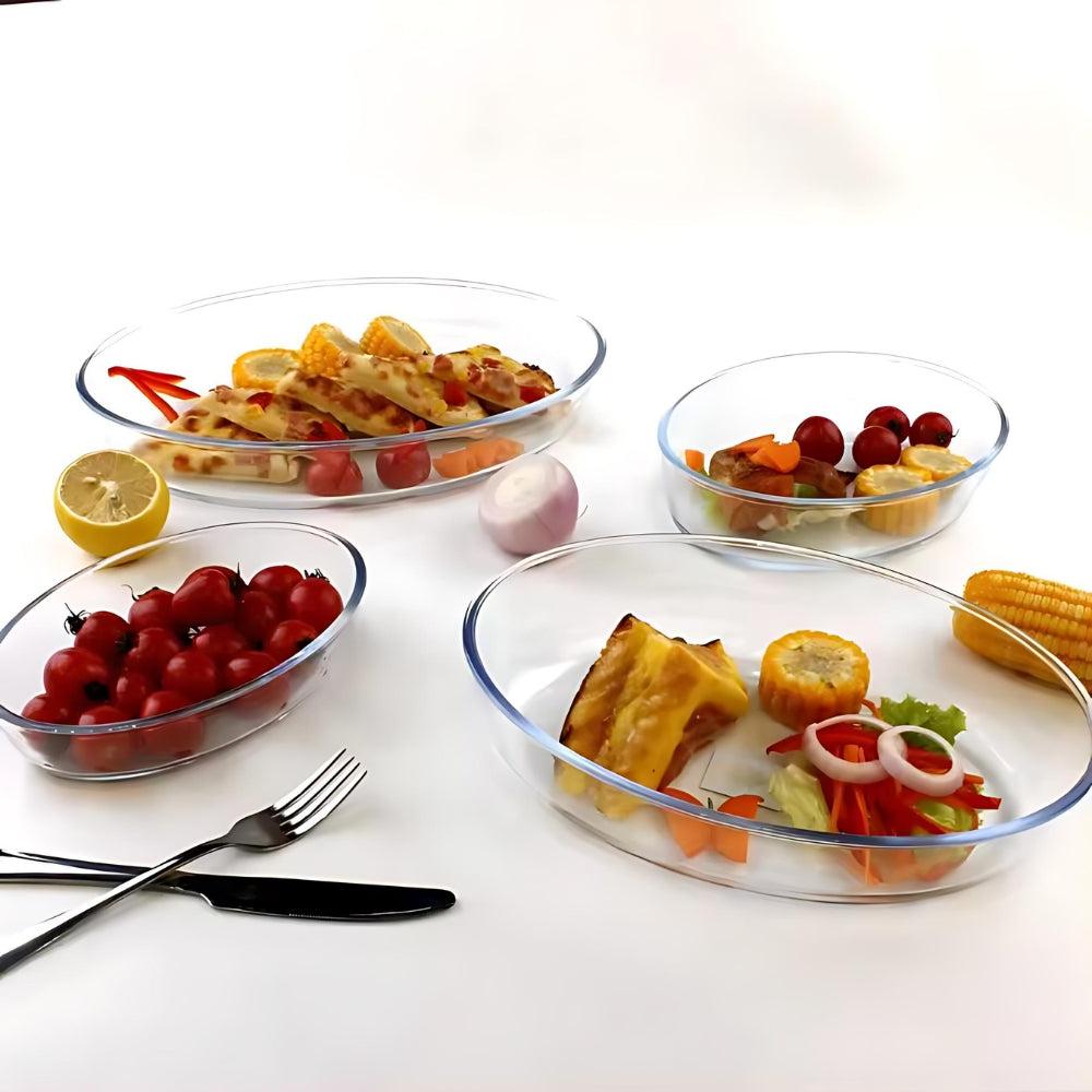 Red Cherry Borosilicate Baking Tray Set 4Pcs