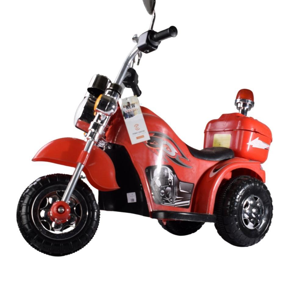 Red Chopper-Style Electric Ride-On Motorcycle for Kids