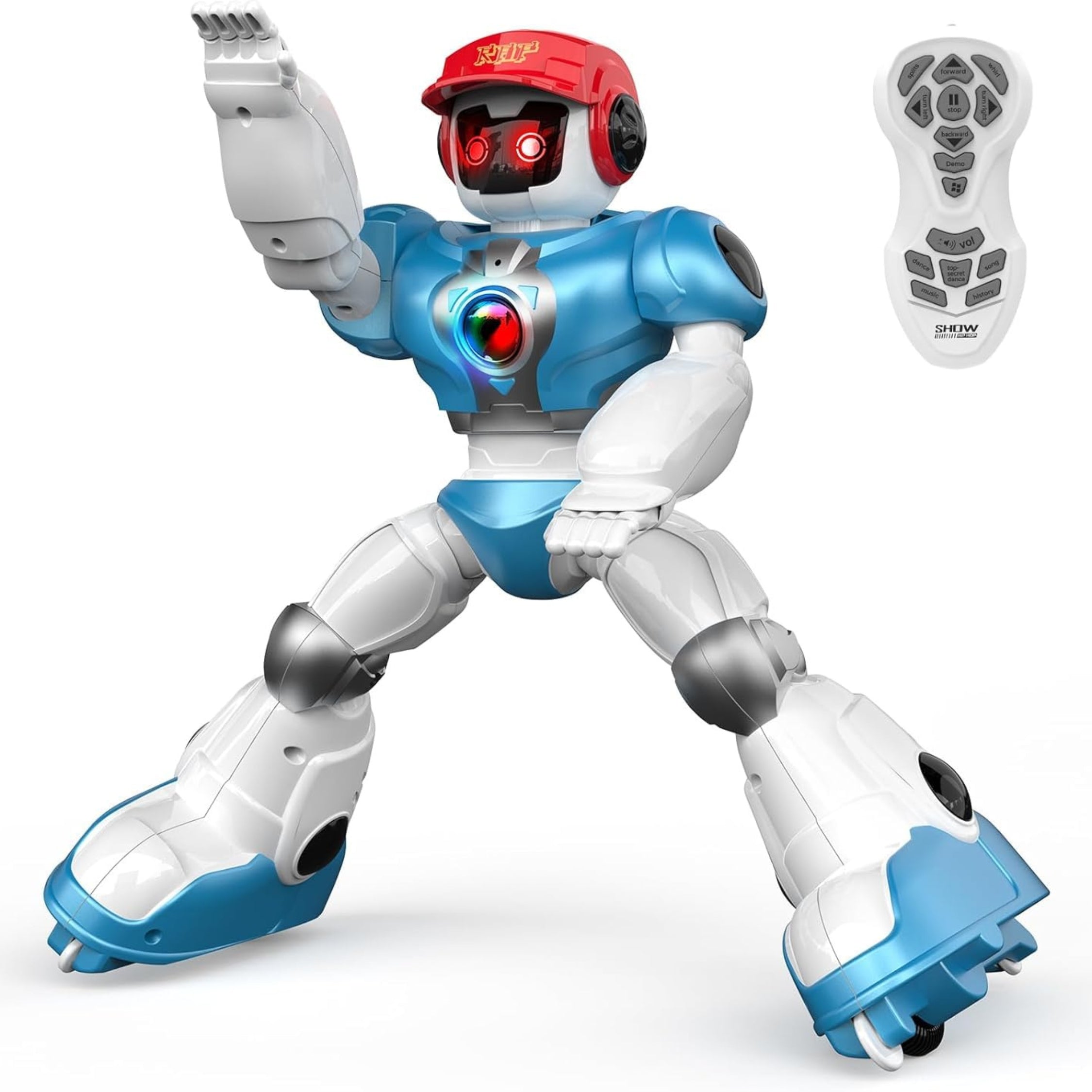 Remote Control Smart Robot RC Control Touch Sensing Multi-Functional Dance Sings Programmable Robot Educational Toy Gift for Boys Girls, White