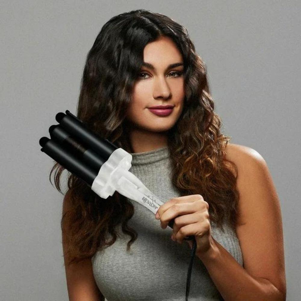 Revlon 3 Barrel Jumbo Ceramic Hair Waver- White