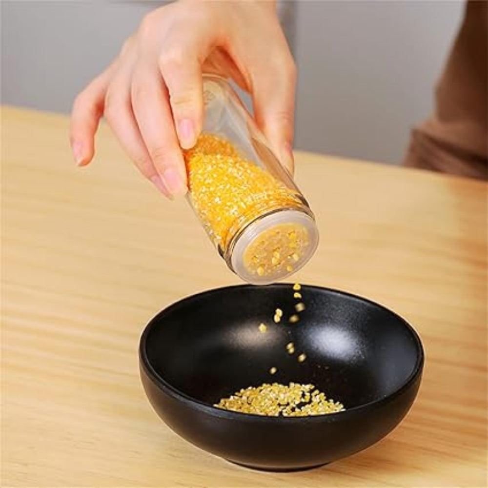 Revolving Spice Jars, Kitchen Supplies, 430 Stainless Steel Revolving Glass Spice Jar