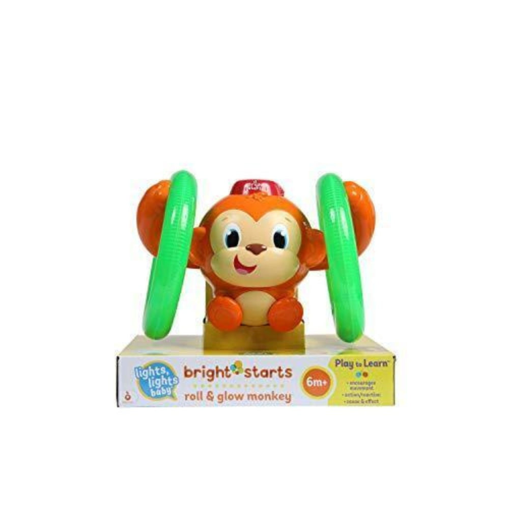 Roll & Glow Monkey Crawling Baby Toy With Lights And Sounds