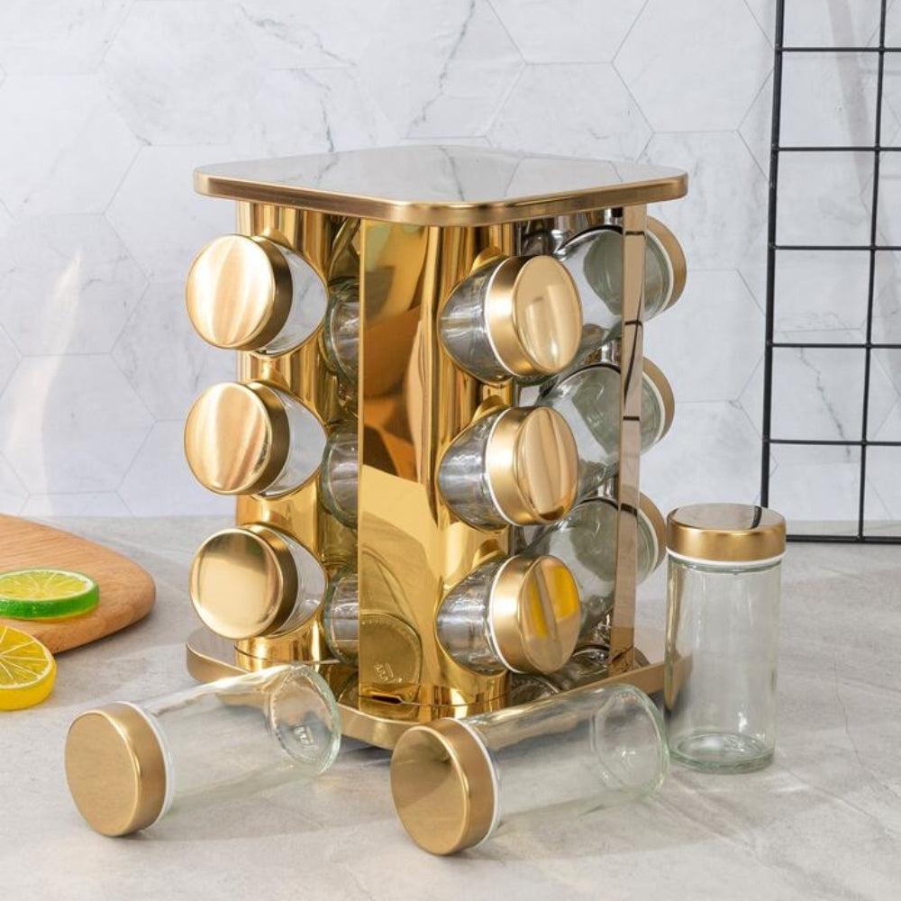 Rotating Spice Rack For Kitchen Countertop, Useful Kitchen Accessory For Organizing Spices And Seasonings