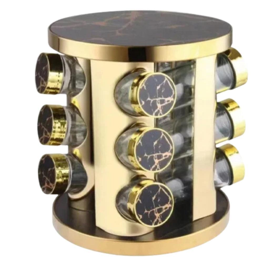 Rotating Spice Set of 12 Pieces Glass