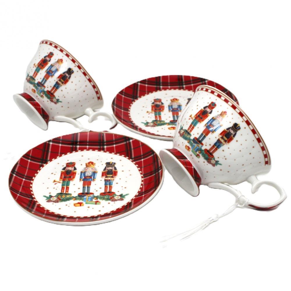 SET OF TWO CUPS WITH SAUCERS BOX