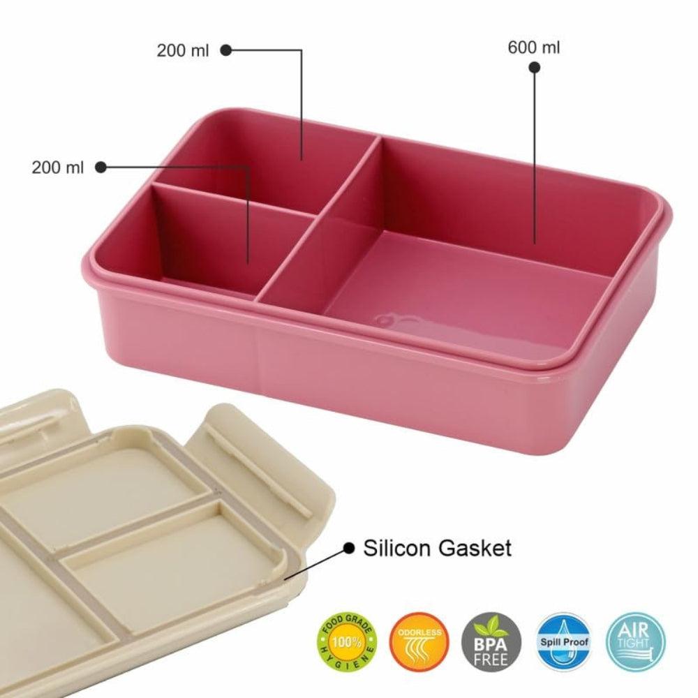 SKI Bento 3 Grid Compartment Lunch Box