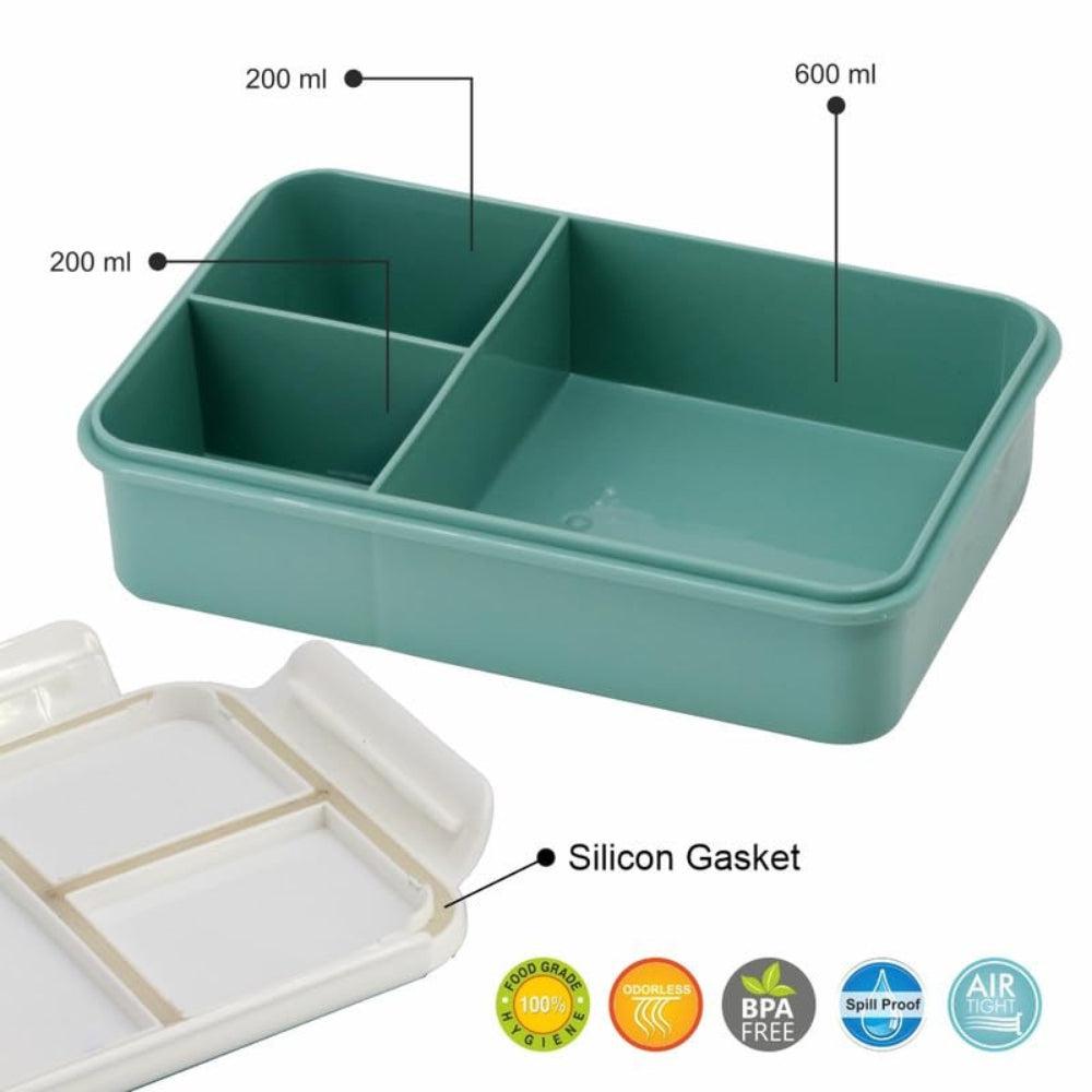 SKI Bento 3 Grid Compartment Lunch Box