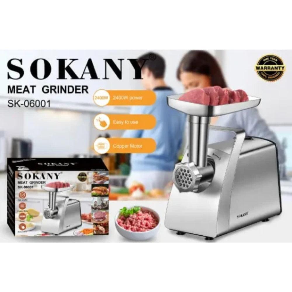 SOKANY SK-06001 Meat Grinder with 2400W Power and Food-Grade Materials