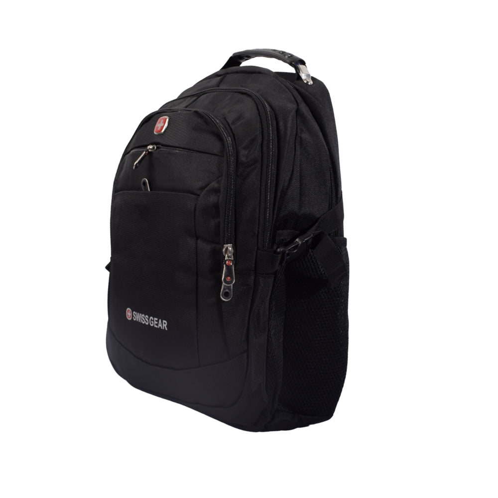 SWISS GEAR Black School Backpack with Multi-Compartment Design