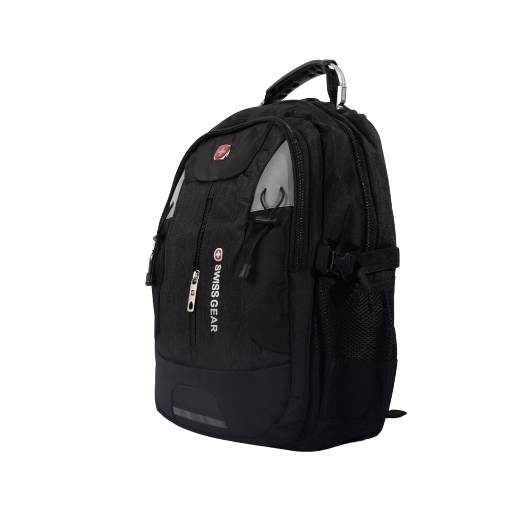 SWISS GEAR Black School Backpack with Multi-Compartment Design