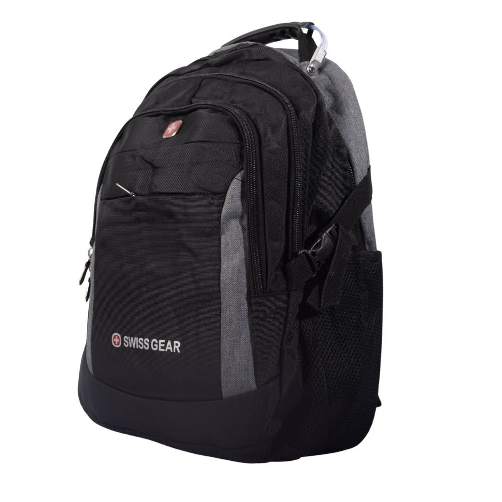 SWISS GEAR Black School Backpack with Multi-Compartment Design