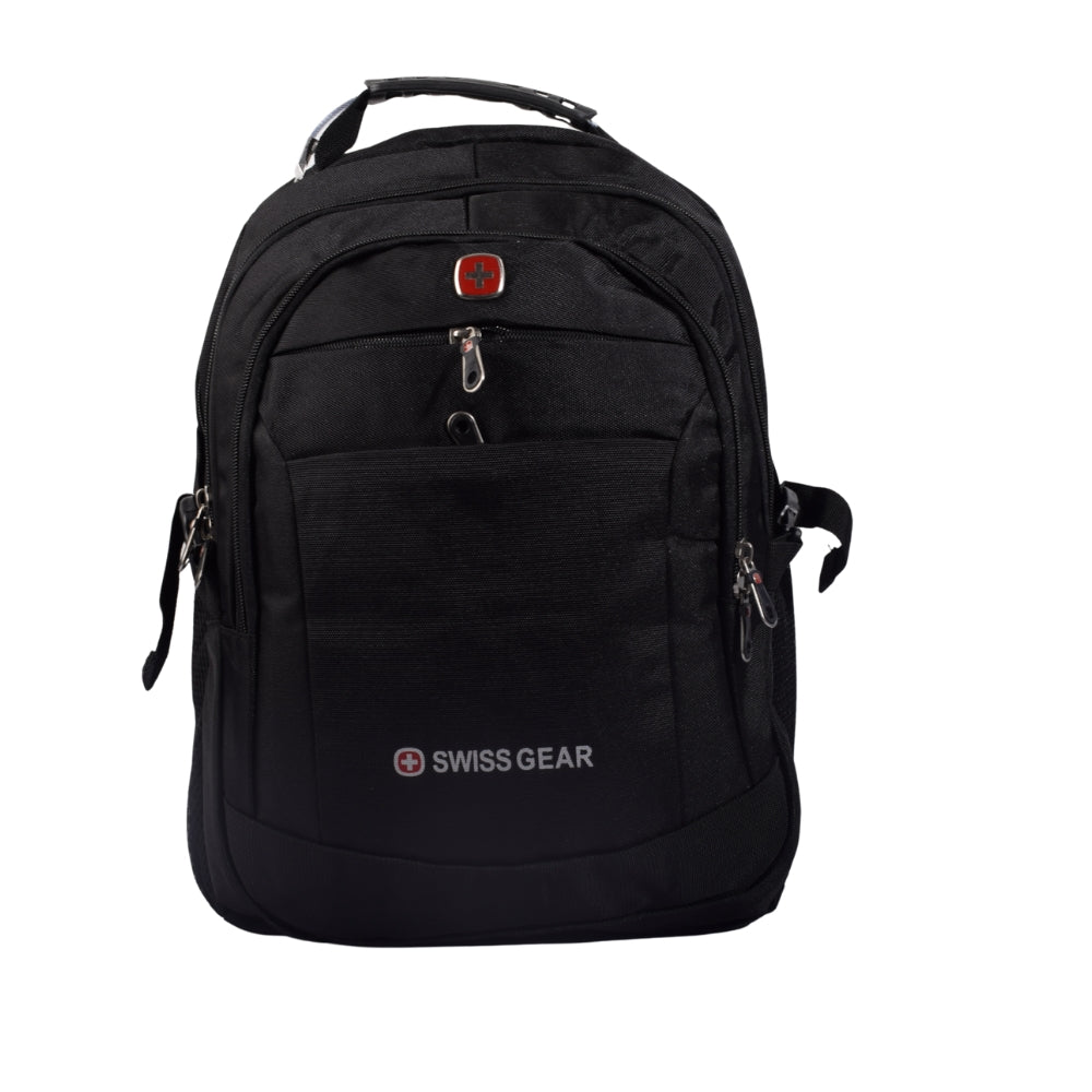 SWISS GEAR Black School Backpack with Multi-Compartment Design