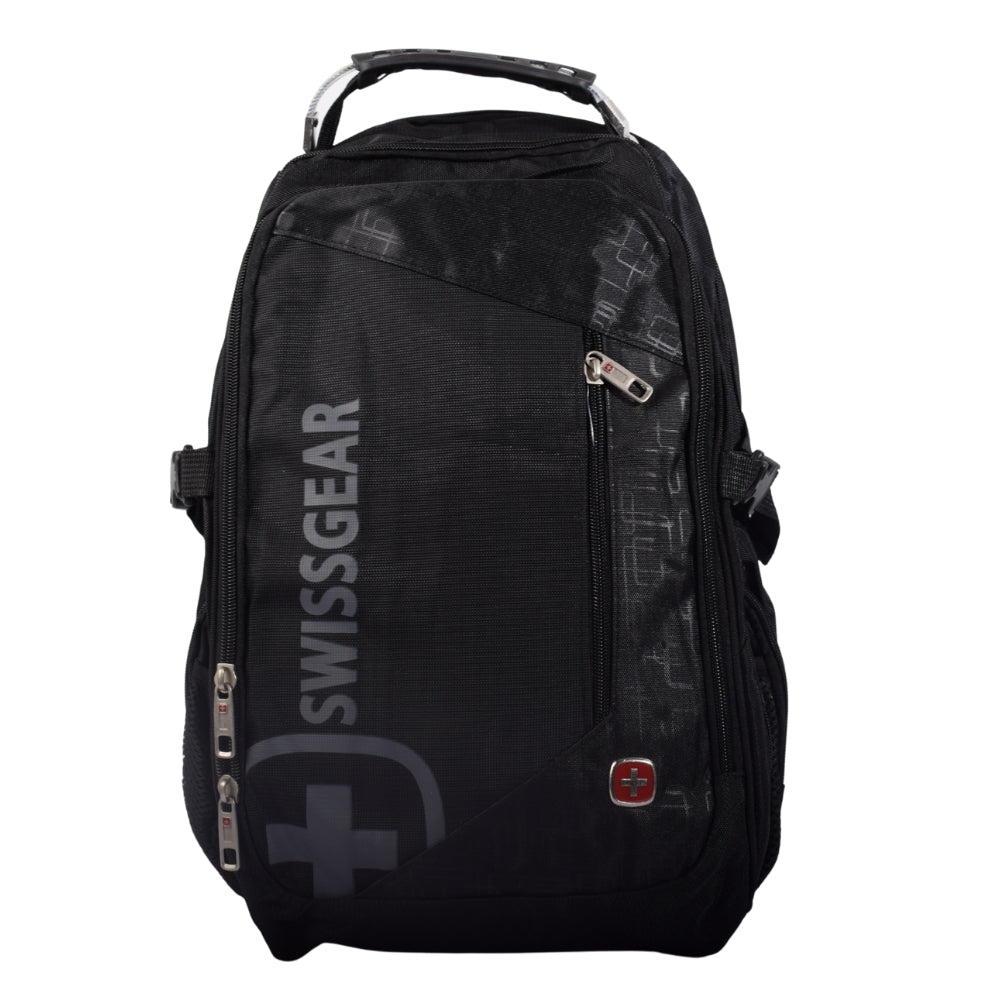 SWISS GEAR Black School Backpack with Multi-Compartment Design