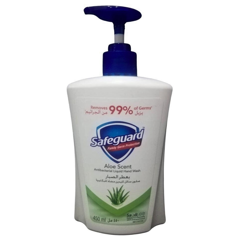 Safeguard Aloe Scent Antibacterial Liquid Hand Wash 450ml