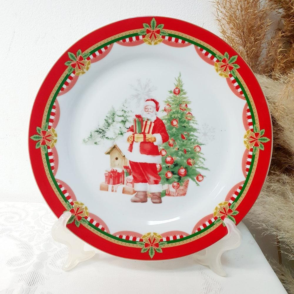 Santa Claus cake service Plate