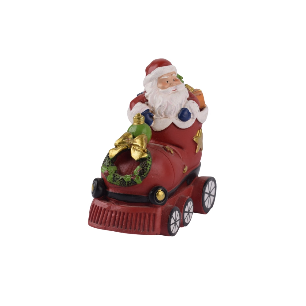Santa Claus on Christmas Train Figurine