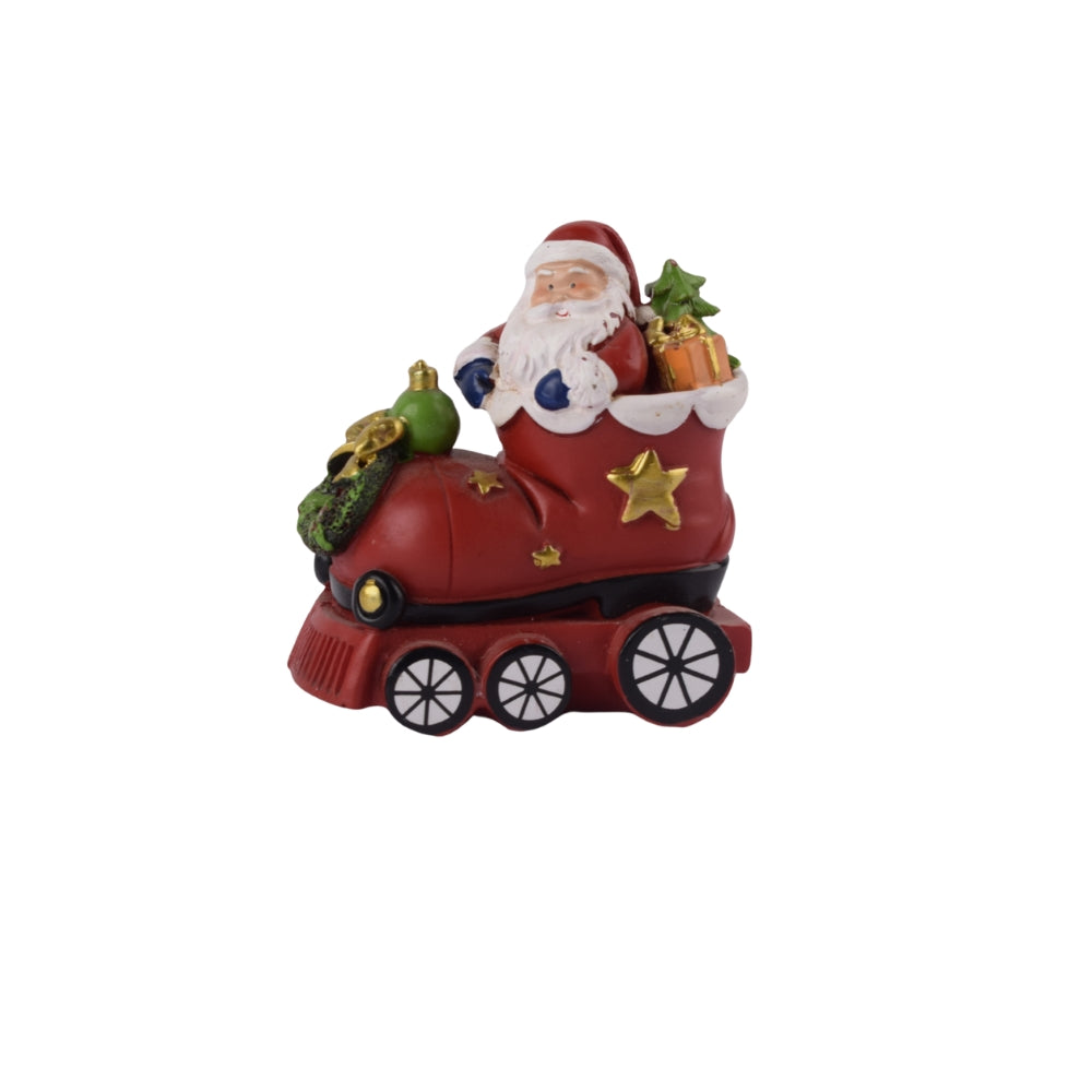 Santa Claus on Christmas Train Figurine