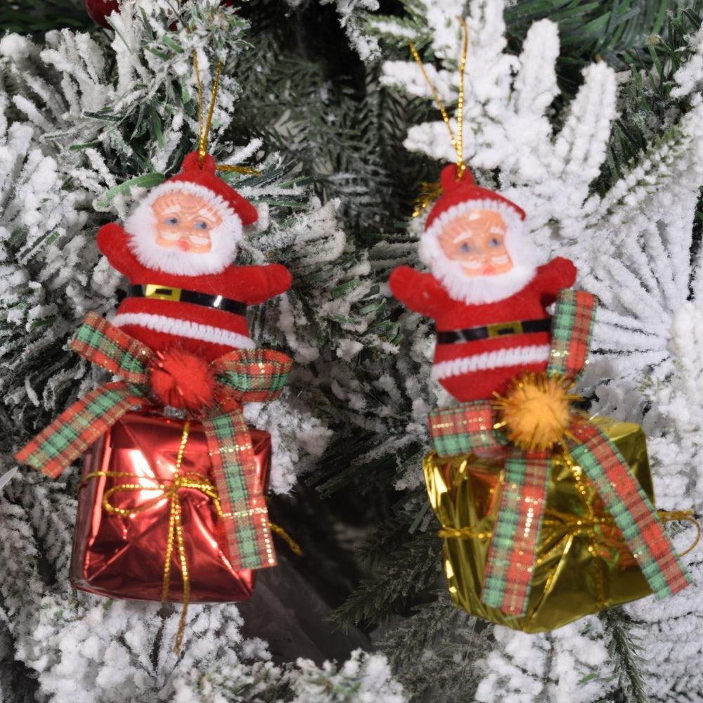 Santa Gift Box Christmas Ornaments