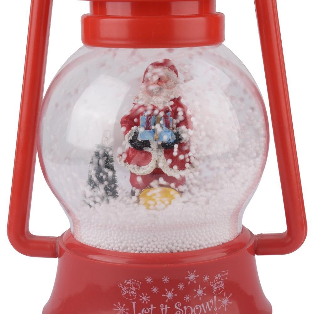 Santa Lantern Snow Globe Decoration