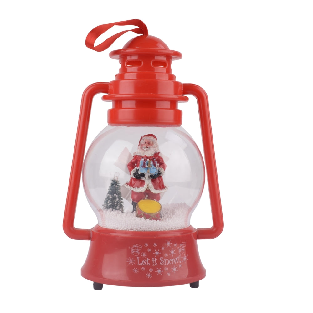 Santa Lantern Snow Globe Decoration
