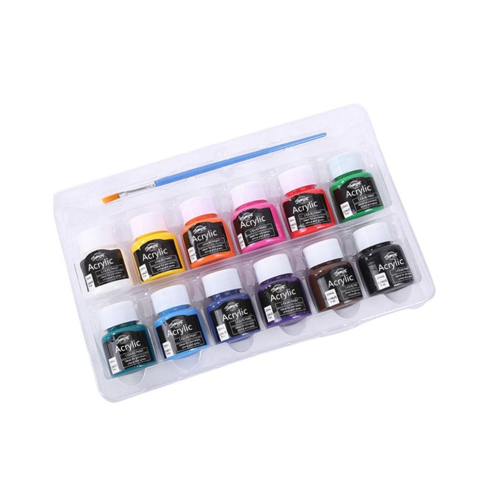 Set Of Acrylic Paints, Rich Pigments, 12x25ml, For Painting And Crafting