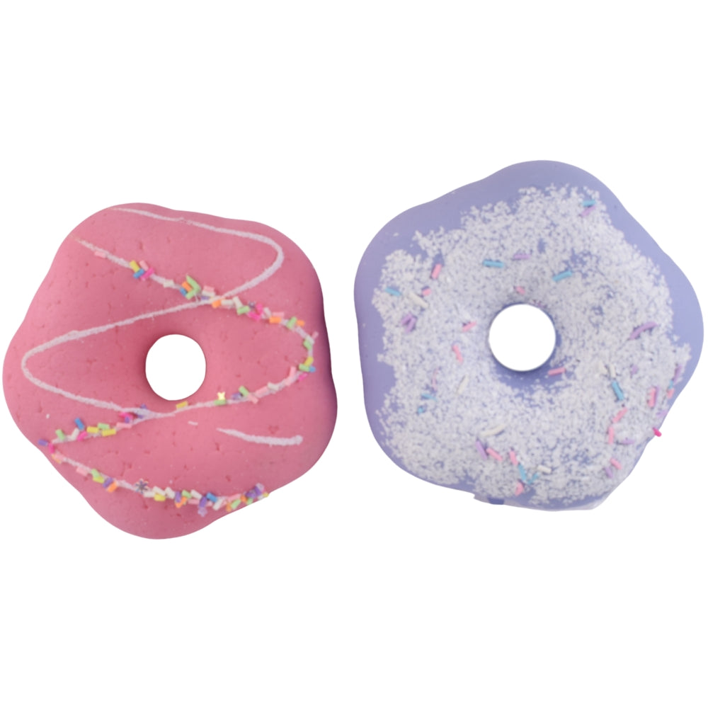 Set of 2 Donut Christmas Tree Ornaments with Chocolate Icing