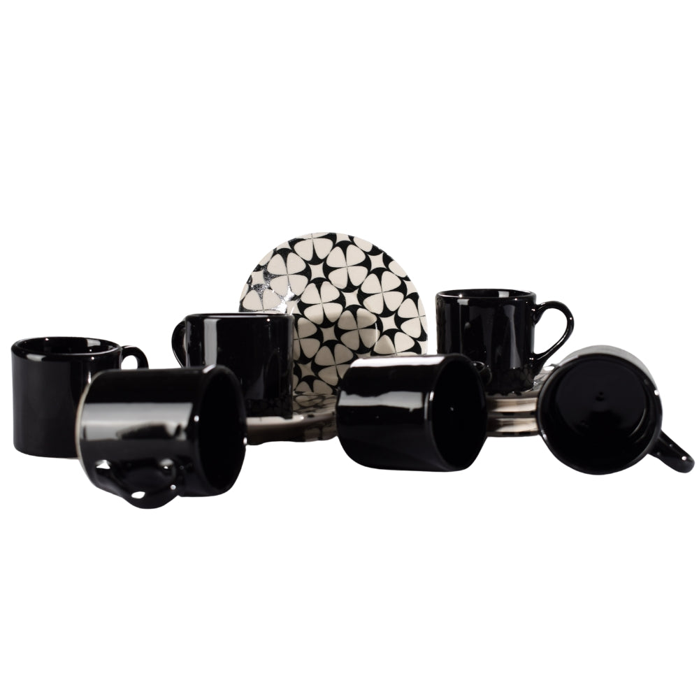 Set of Porcelain Cup Black
