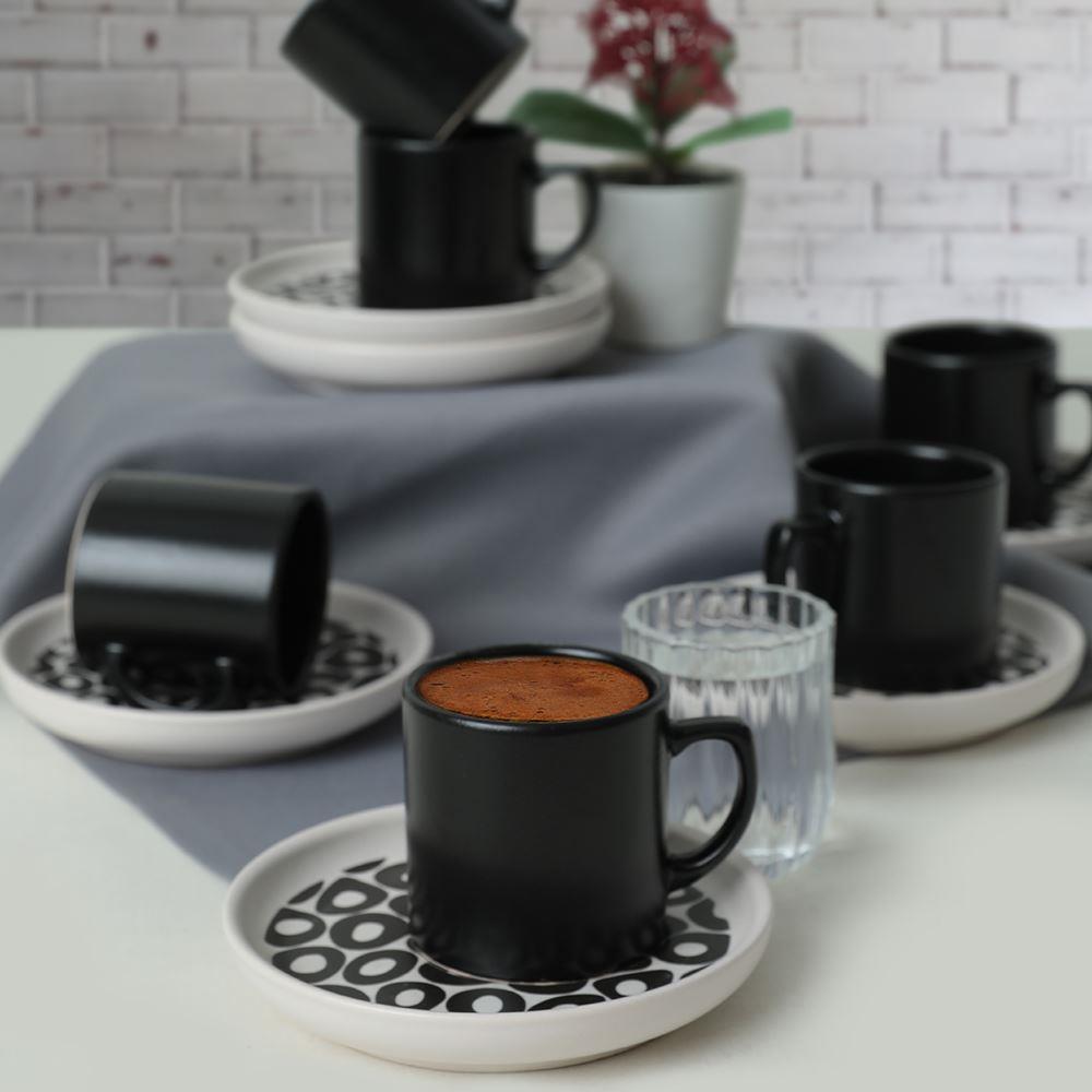 Set of Porcelain Cup Black