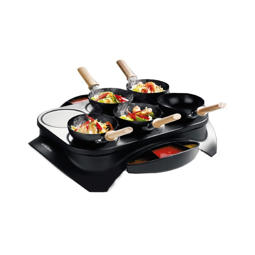 Silver Crest Set Of Multifunctional Mini Woks 1000 W