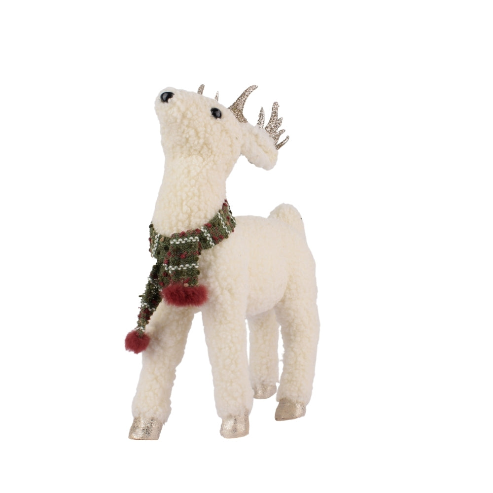 Sisal Reindeer Christmas Decor 30Cm Christmas Deer Figurines Woodland Christmas Ornaments Decor Indoor Christmas Centerpiece Table Mantel Shelf Decorations