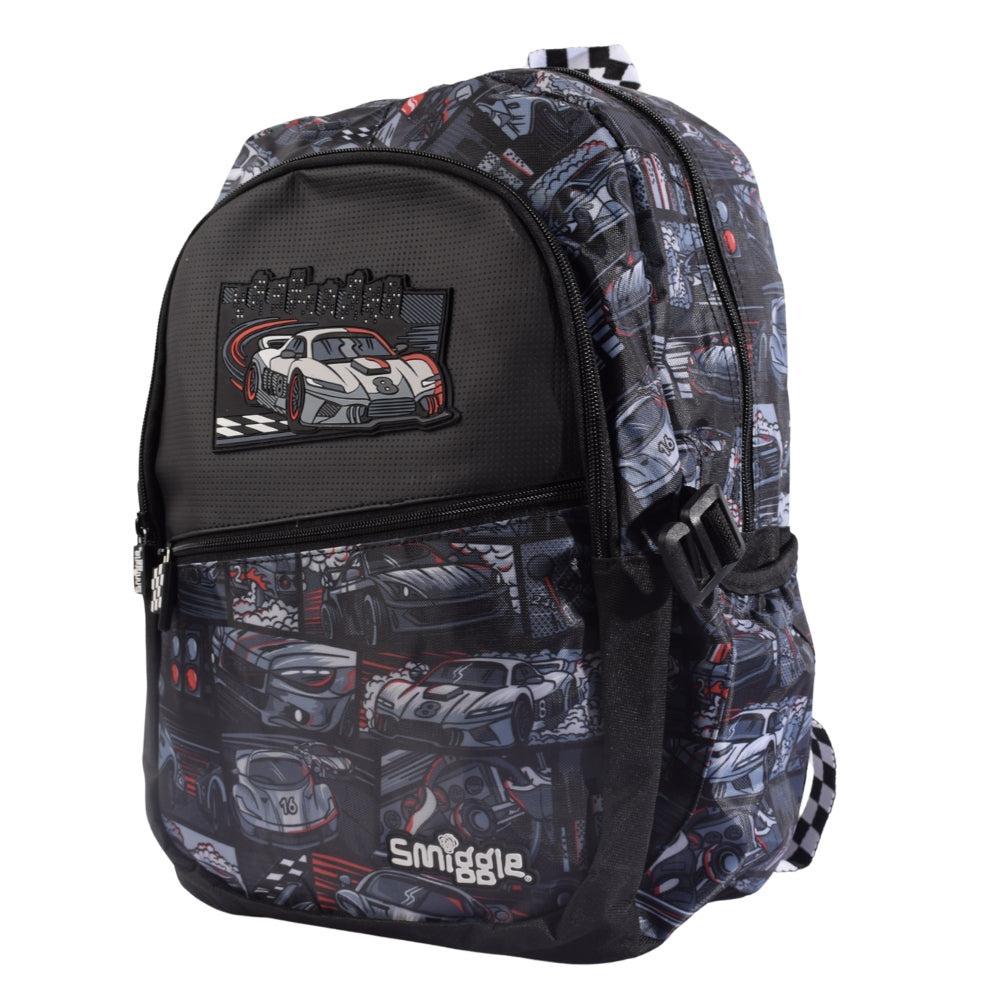 Smiggle Racing Car Print Backpack