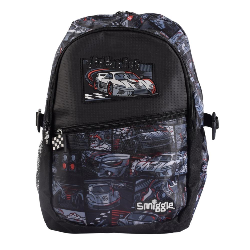 Smiggle Racing Car Print Backpack