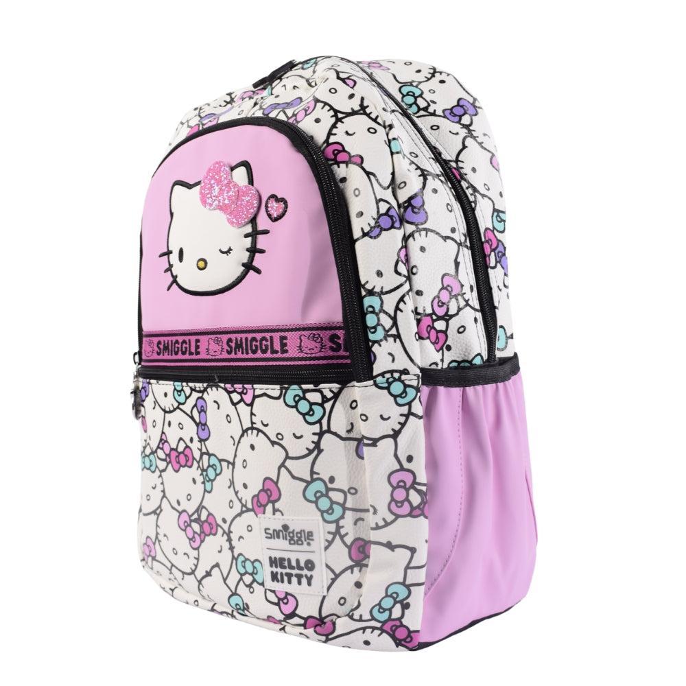 Smiggle x Hello Kitty Kids Backpack – Pink & Glitter Bow Edition